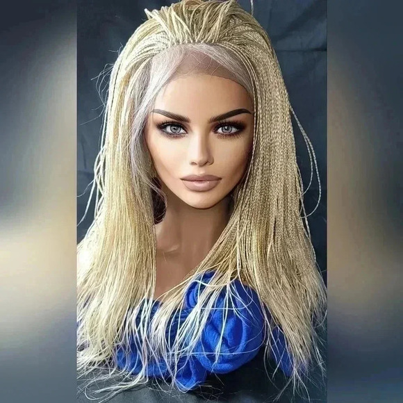 Stunning Style Revolution: 100% Handmade Micro Millions Braided Full Lace Wigs". - Picture 4 of 17